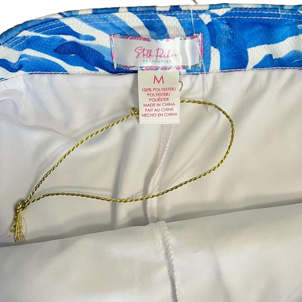Stella Parker Collection Size M Tropical Blue Palm Skirt Skort Blue White NWT - Picture 4 of 7